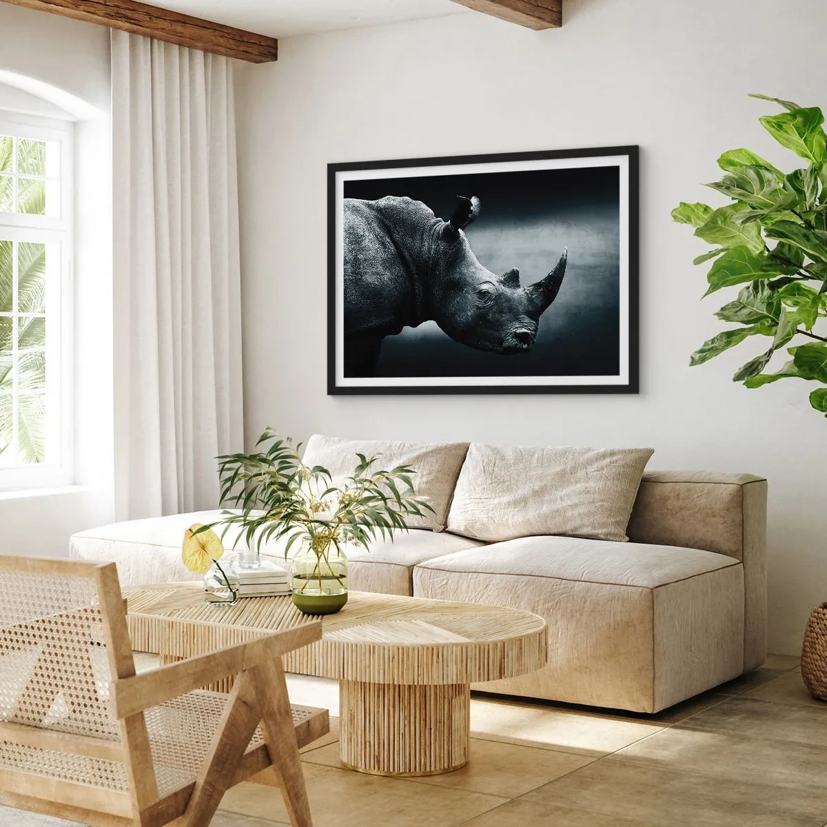 Plagát v čiernom ráme - Pravý profil - 100x70 cm