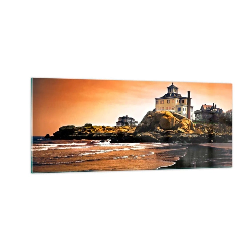 Obraz na skle - Elegancia západného pobrežia - 100x40 cm
