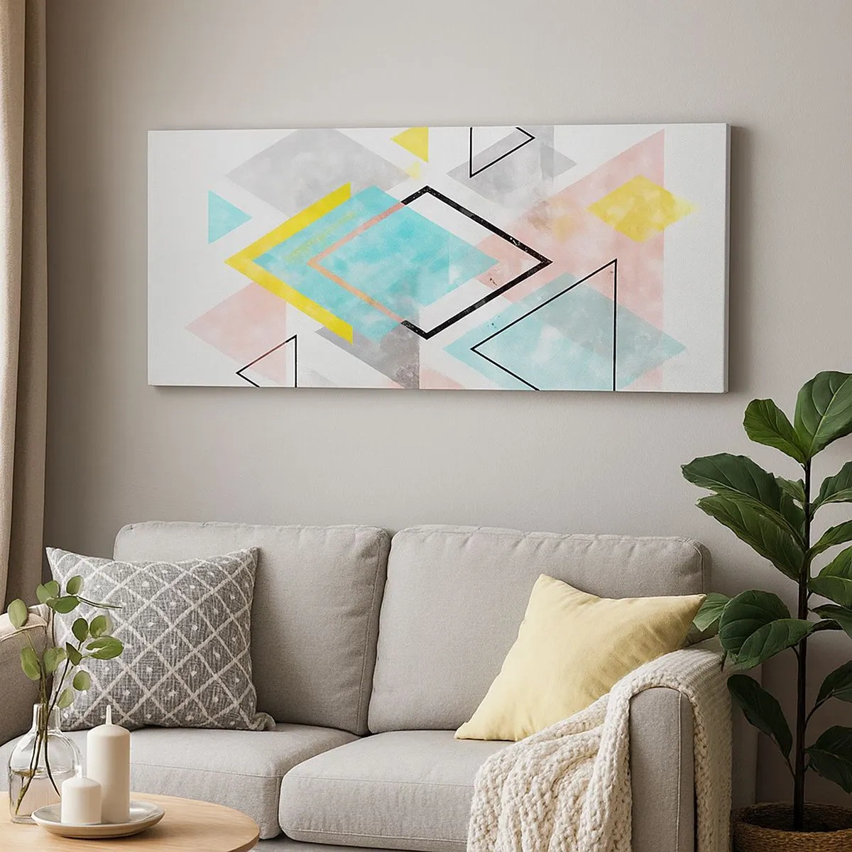 Obraz na plátne - Geometrická hračka - 100x40 cm