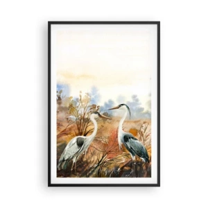 Plagát v čiernom ráme - Kam na jeseň? - 61x91 cm