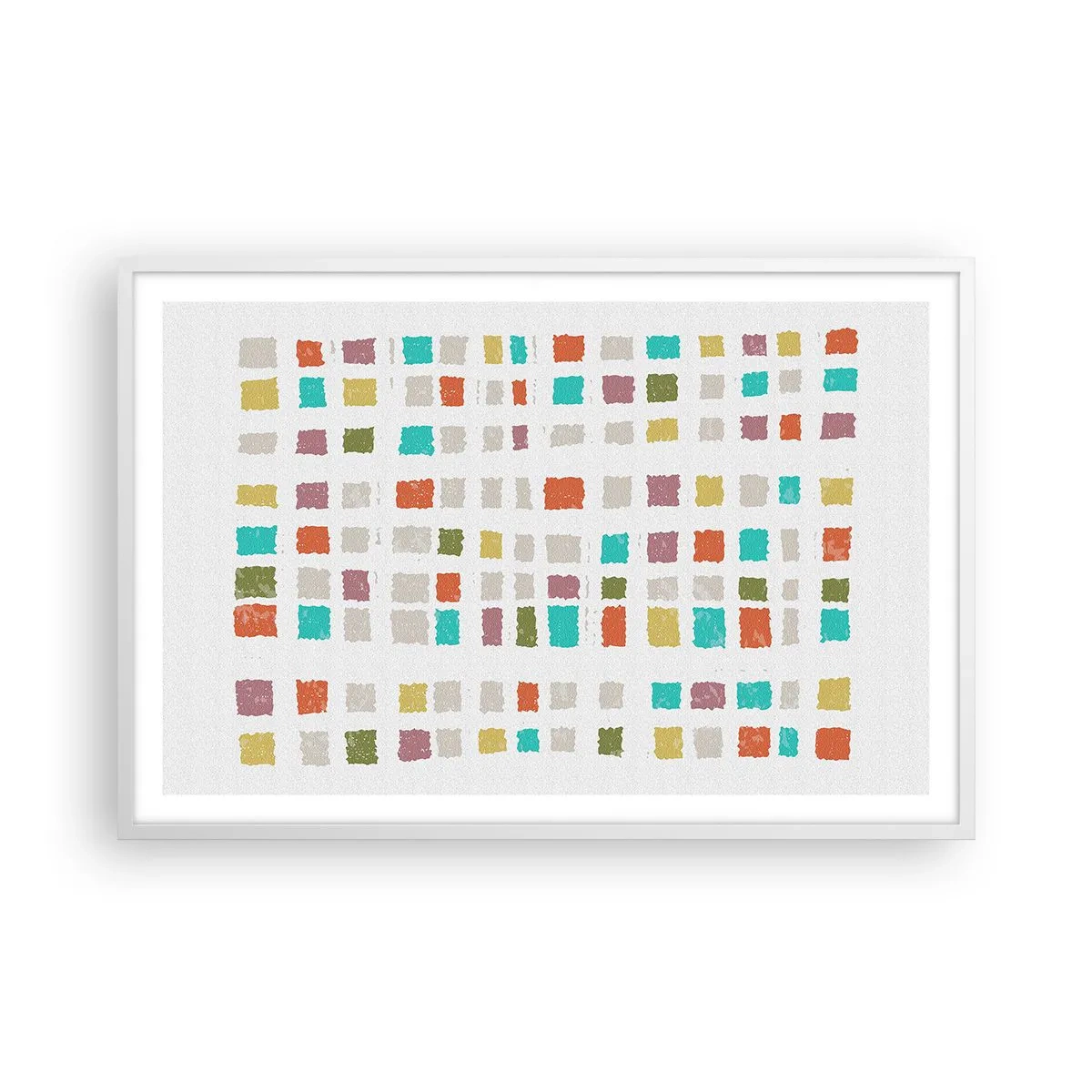 Plagát v bielom ráme - Neznáma hra - 91x61 cm