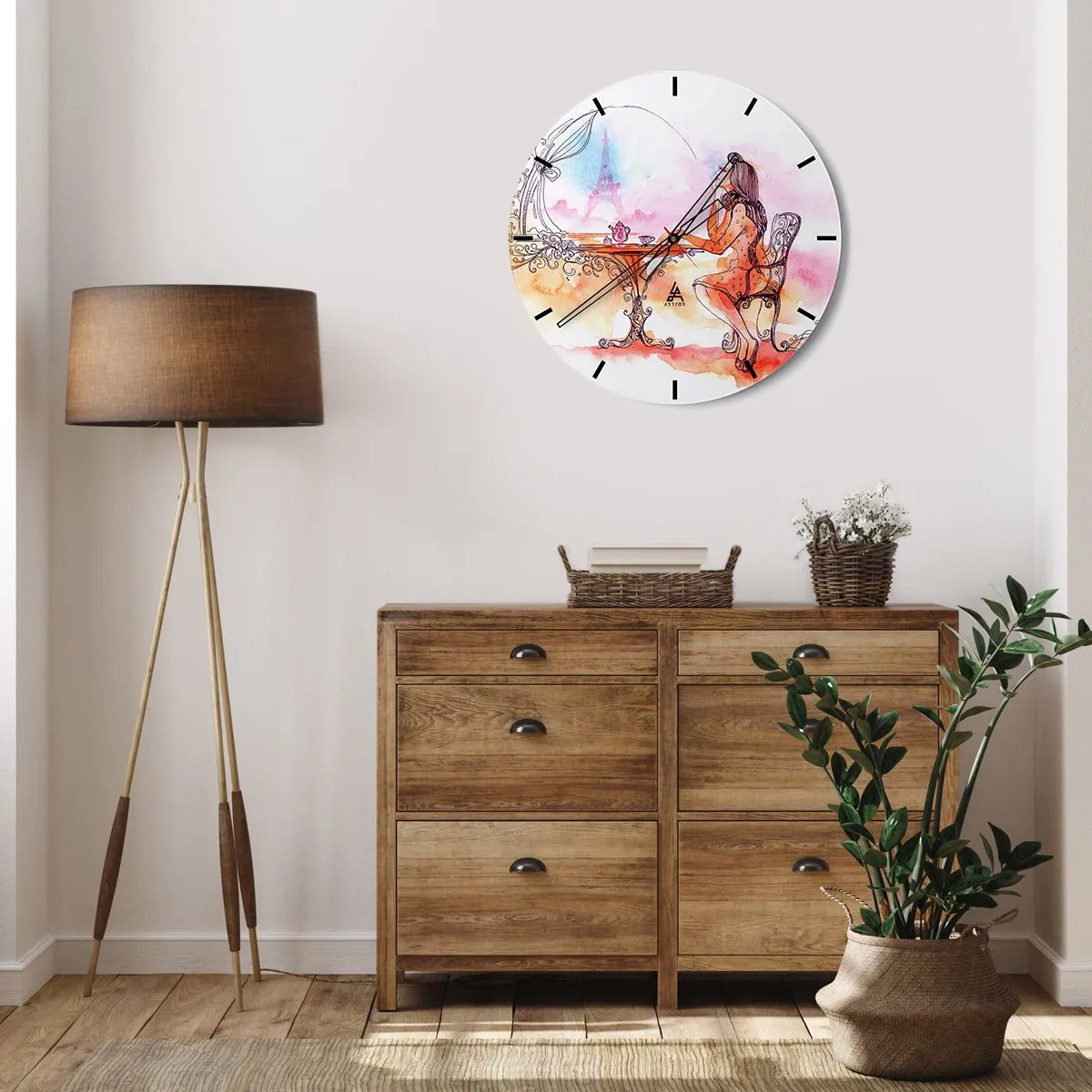 Nástenné hodiny - Parížska elegancia - 30x30 cm