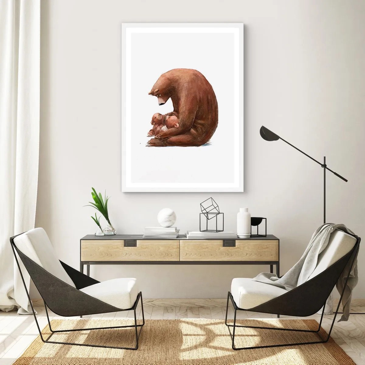 Plagát v bielom ráme - Sladké sny, deti - 50x70 cm