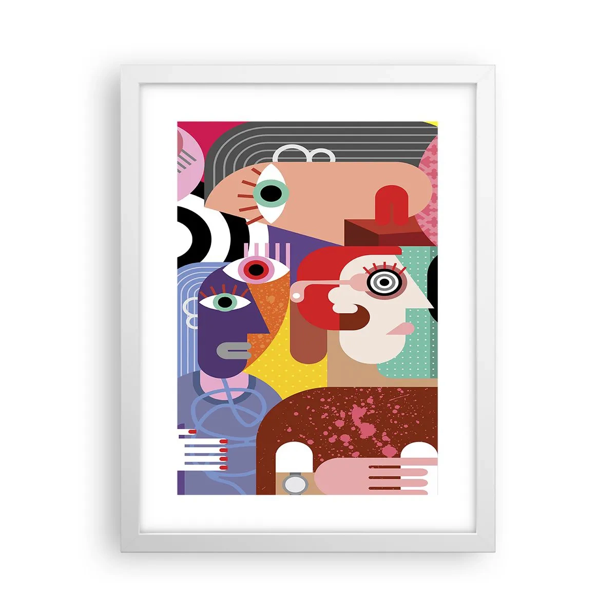 Plagát v bielom ráme - My od pána Picassa - 30x40 cm