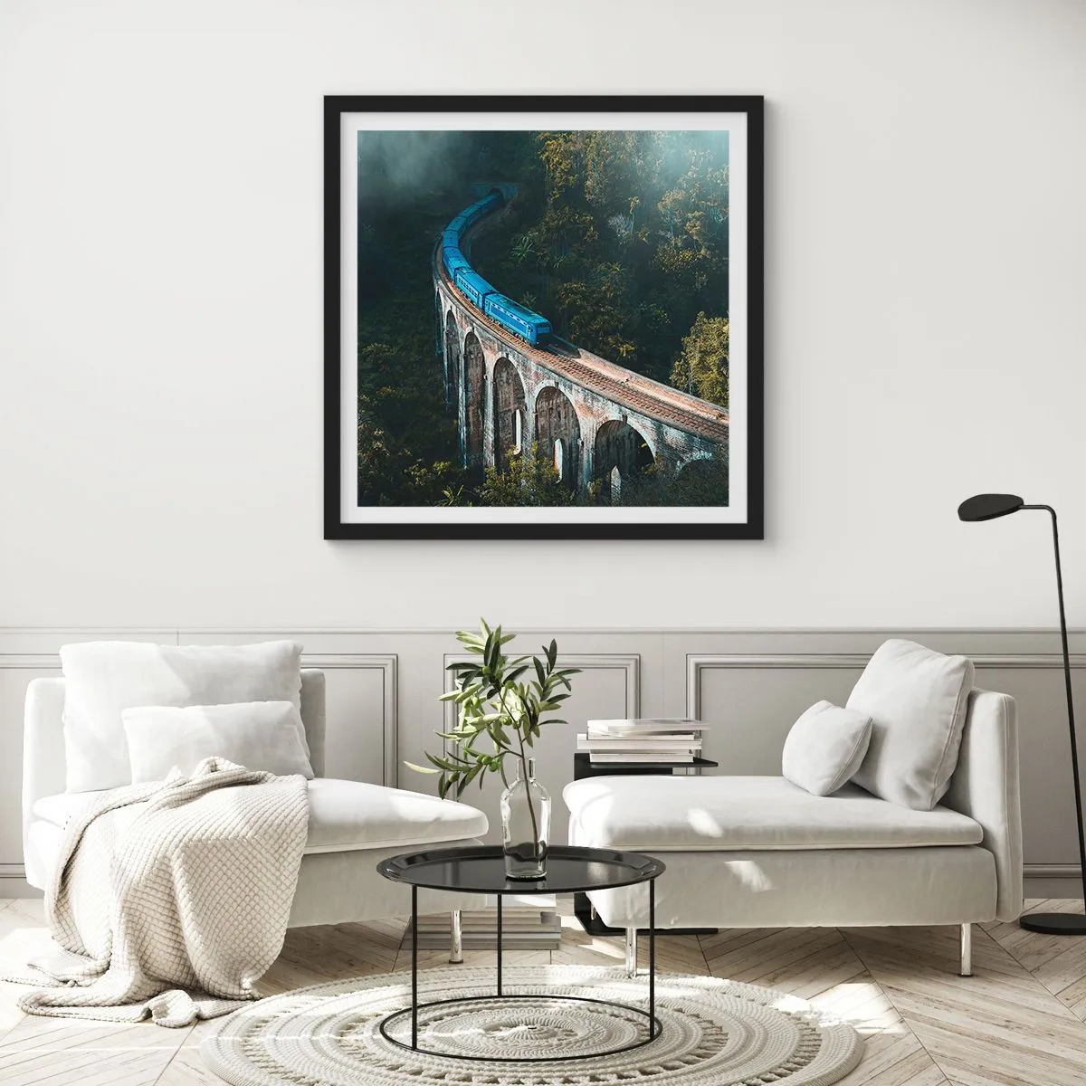 Plagát v čiernom ráme - Príťažlivosť prírody - 40x40 cm