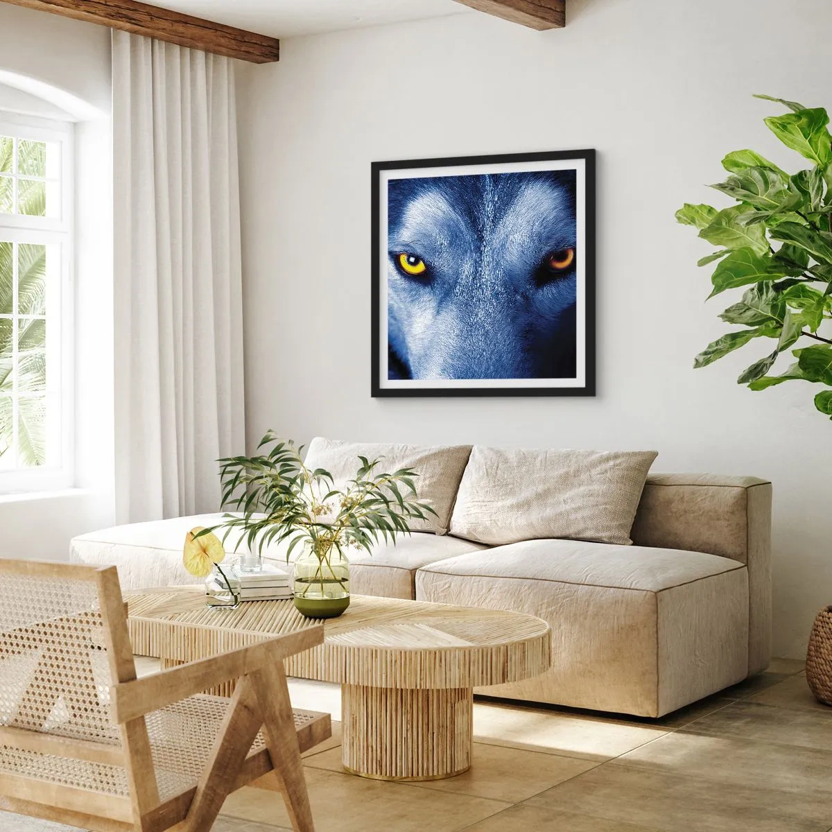 Plagát v čiernom ráme - Fascinujúci pohľad - 60x60 cm