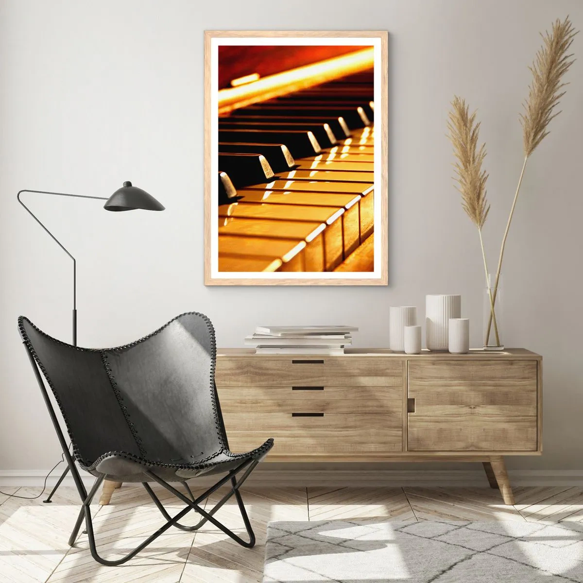 Plagát v ráme zo svetlého duba - Neobmedzené možnosti - 70x100 cm