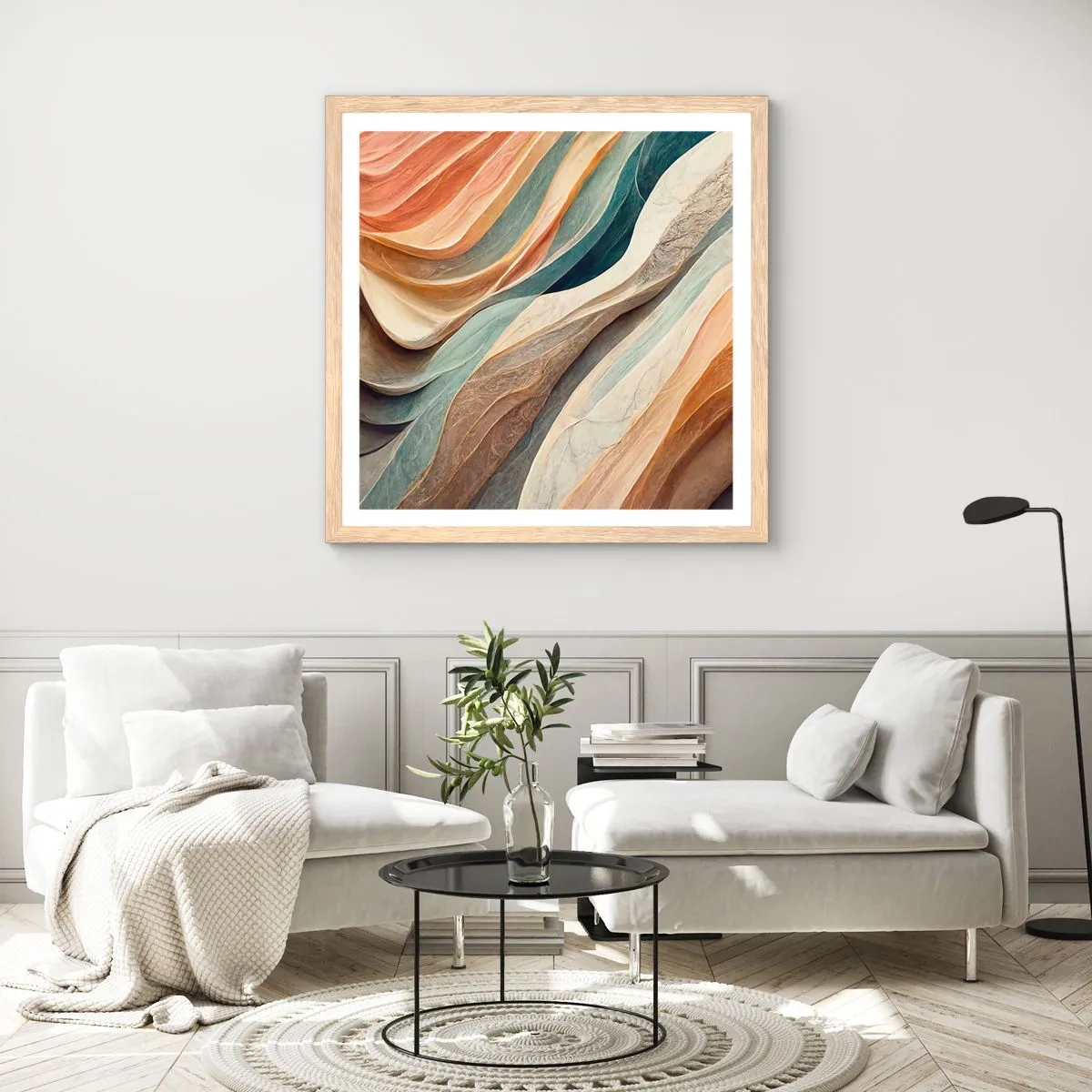 Plagát v ráme zo svetlého duba - Okamih pred zmenou - 60x60 cm