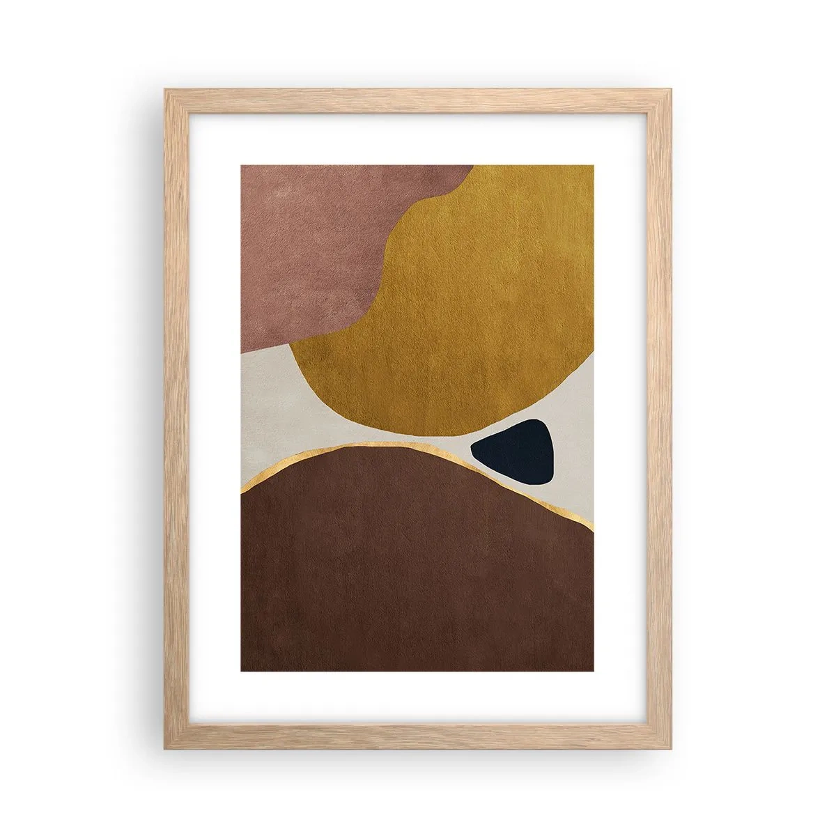 Plagát v ráme zo svetlého duba - Abstrakcia – miesto v priestore - 30x40 cm