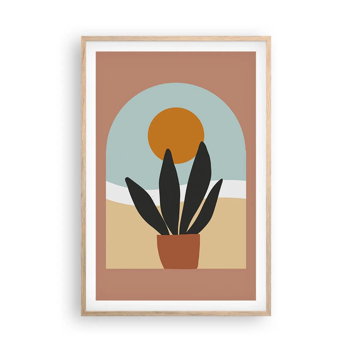 Plagát v ráme zo svetlého duba - Malé radosti - 61x91 cm