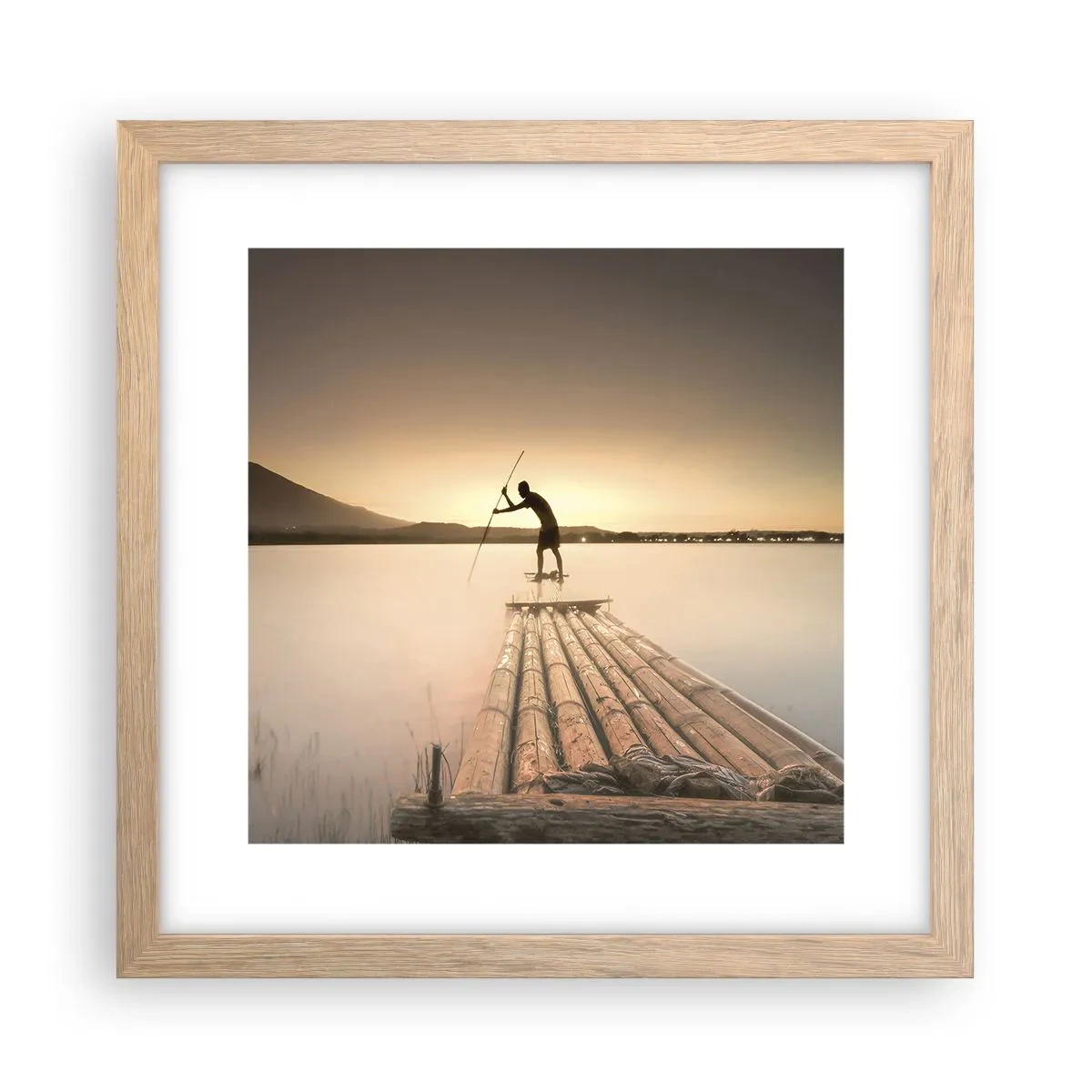Plagát v ráme zo svetlého duba - Pred odpočinkom - 30x30 cm