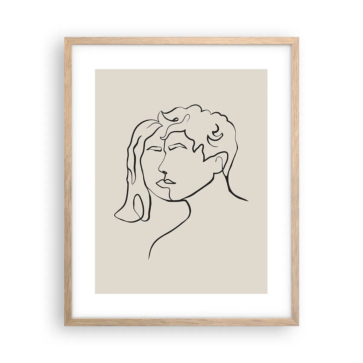 Plagát v ráme zo svetlého duba - A bola jednota - 40x50 cm