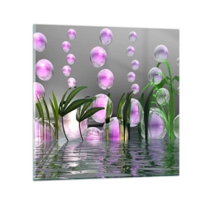 Obraz na skle - Reflexná kompozícia ľahkosti a života - 50x50 cm