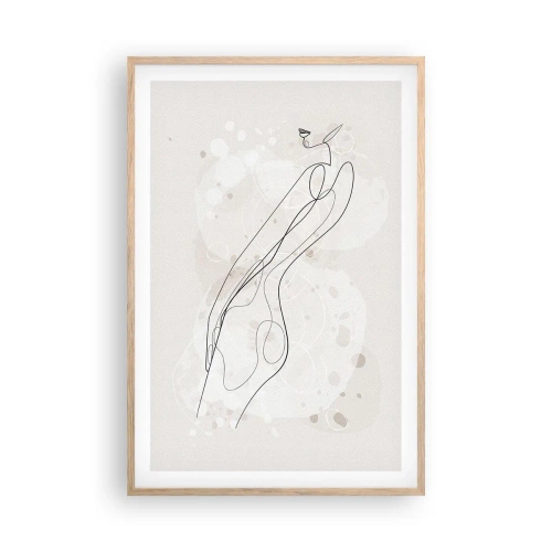 Plagát v ráme zo svetlého duba - Zablúdiť pohľadom - 61x91 cm