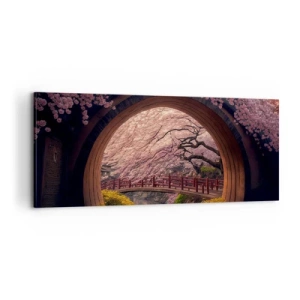 Obraz na plátne - Japonská jar - 100x40 cm