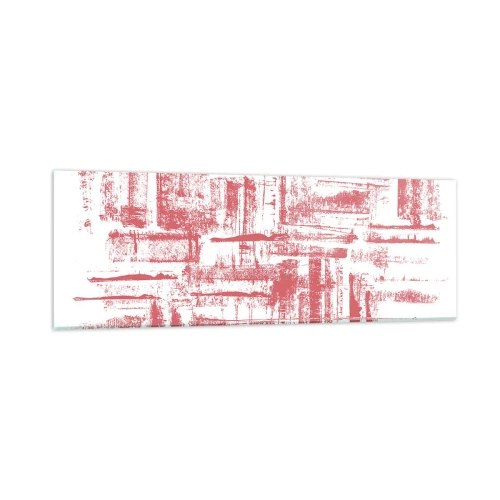 Obraz na skle - Červené mesto - 90x30 cm