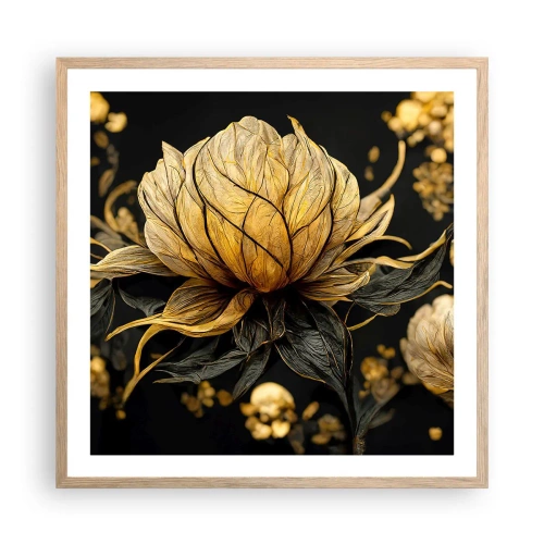 Plagát v ráme zo svetlého duba - Jemná krehkosť - 60x60 cm