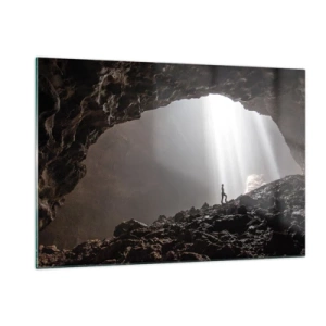 Obraz na skle - Svetelná jaskyňa - 120x80 cm
