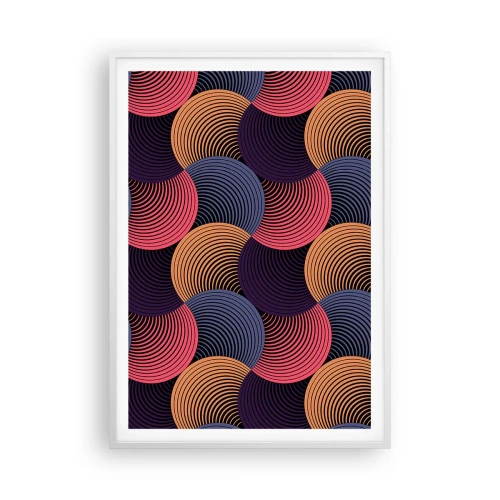 Plagát v bielom ráme - V kruhovom rytme - 70x100 cm