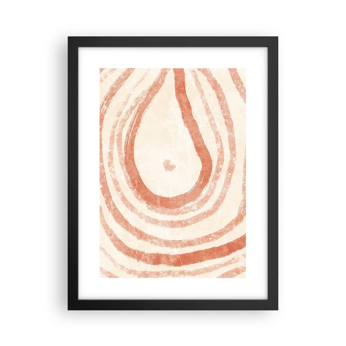 Plagát v čiernom ráme - Koralové kruhy – kompozícia - 30x40 cm