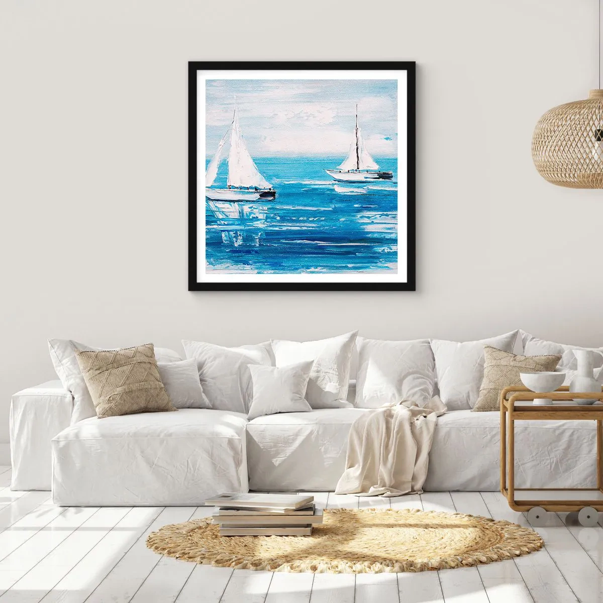 Plagát v čiernom ráme - S priateľom po boku - 60x60 cm