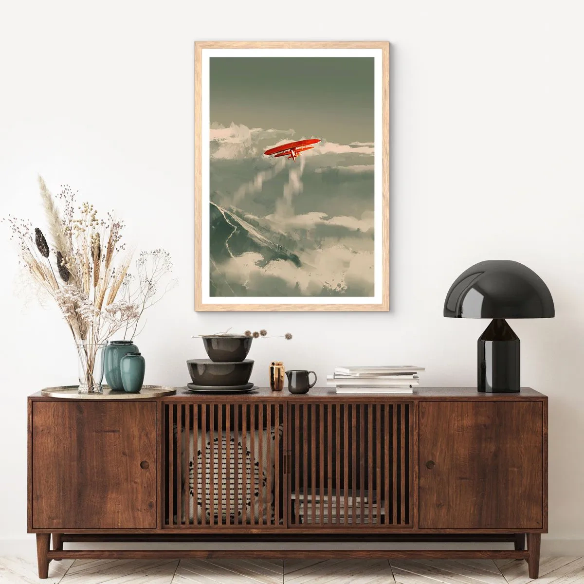 Plagát v ráme zo svetlého duba - Nebojácny priekopník - 61x91 cm