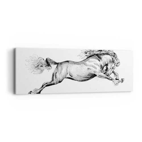 Obraz na plátne - Zastavený v cvale - 90x30 cm