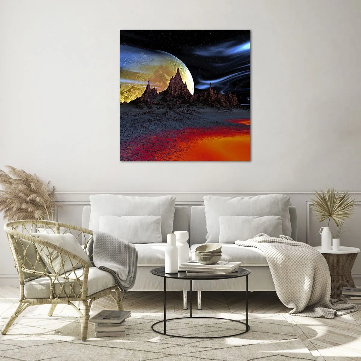 Obraz na skle - Neznámy svet - 30x30 cm