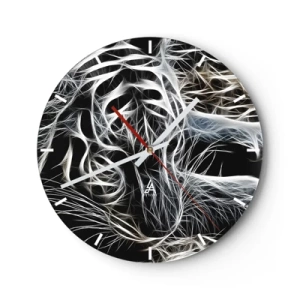 Nástenné hodiny - Štúdia mačacej ľahkosti - 40x40 cm