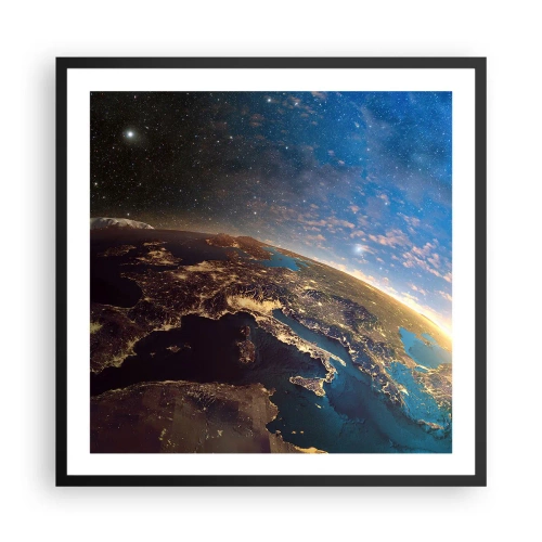 Plagát v čiernom ráme - Pozrime sa na seba s odstupom - 60x60 cm