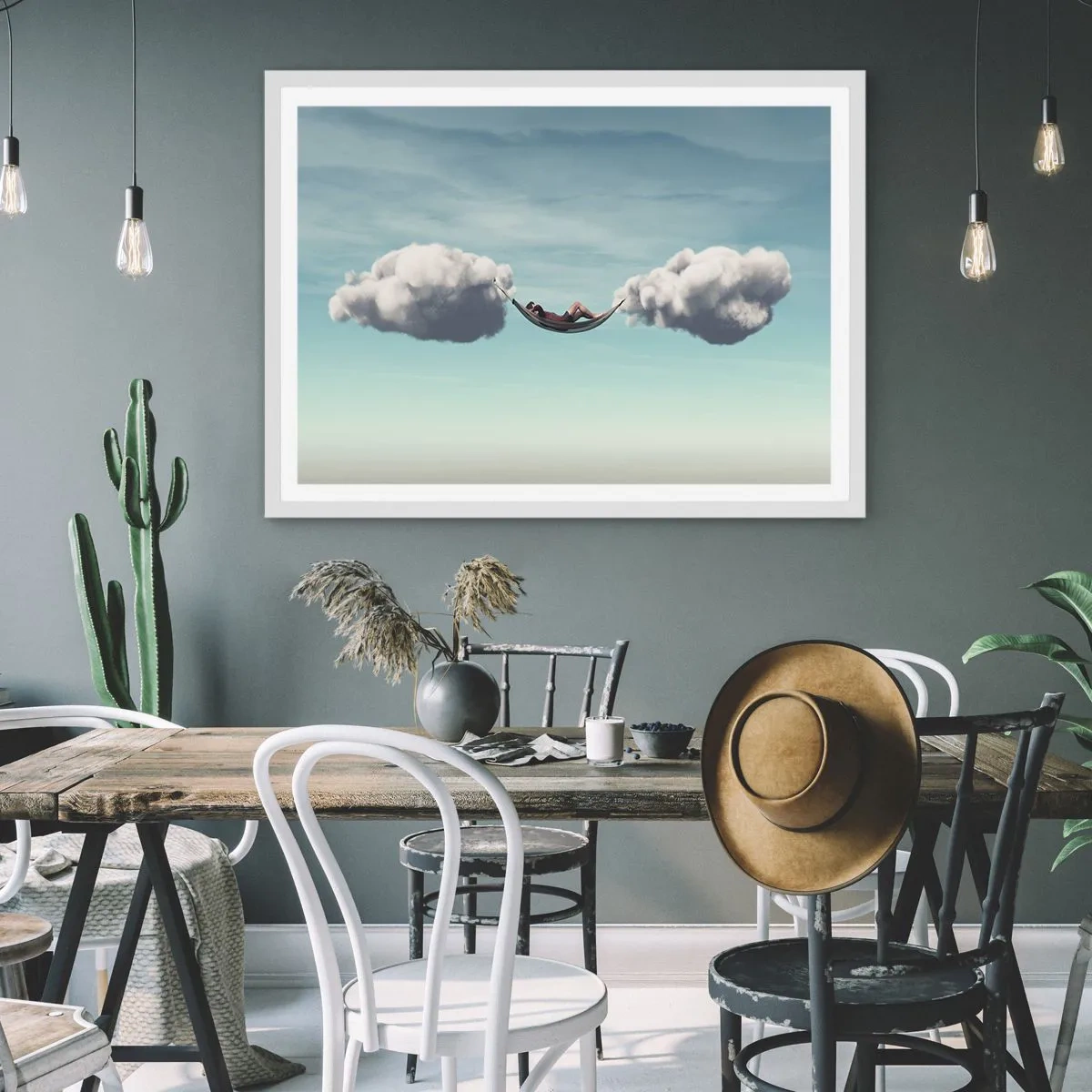 Plagát v bielom ráme - Blaženosť okamihu - 70x50 cm