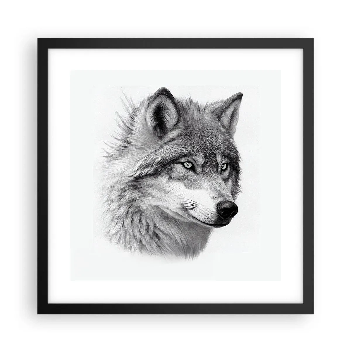 Plagát v čiernom ráme - Alfa – bezpochyby - 40x40 cm