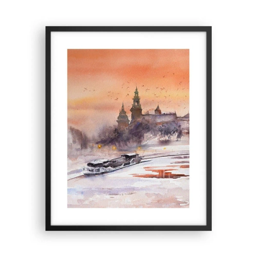 Plagát v čiernom ráme - Kráľovský západ slnka - 40x50 cm