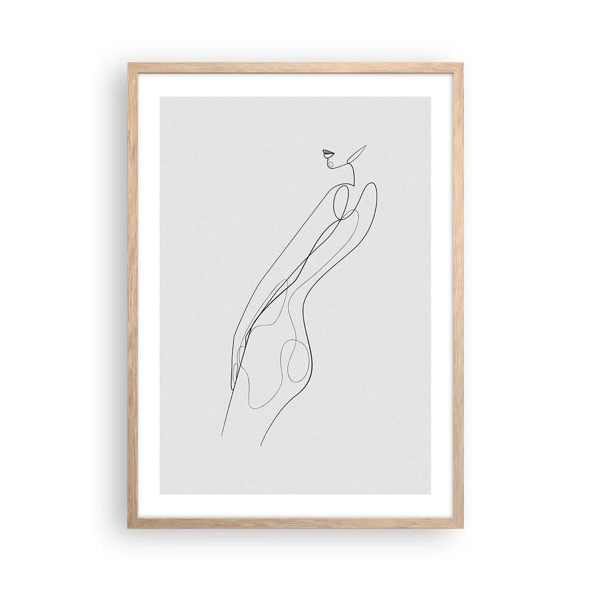 Plagát v ráme zo svetlého duba - Iba sľub - 50x70 cm