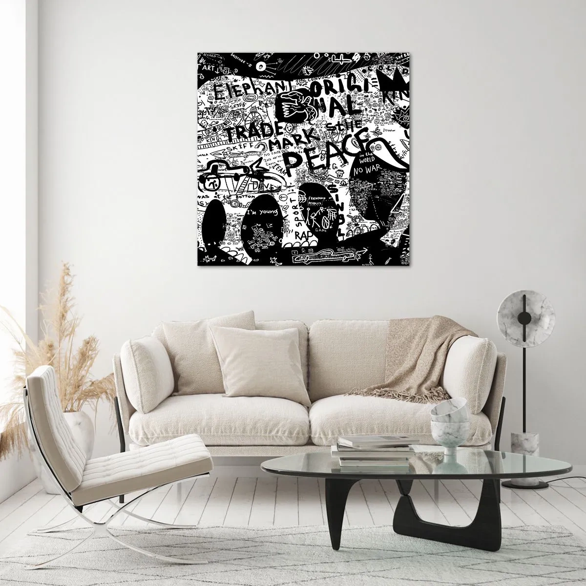 Obraz na skle - Bohatý svet ulice - 70x70 cm