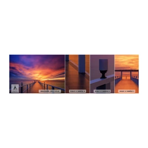 Vzorka samolepiacej fototapety Deluxe Sticker - Bez konca - Krajina, Mólo, Západ slnka - 100x30 cm