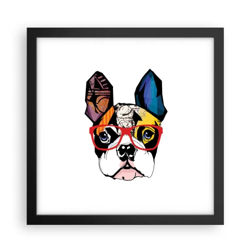 Plagát v čiernom ráme - Intelektuál - 30x30 cm