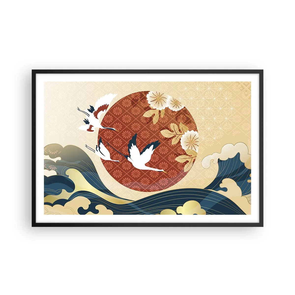 Plagát v čiernom ráme - Japonská rozprávka - 91x61 cm