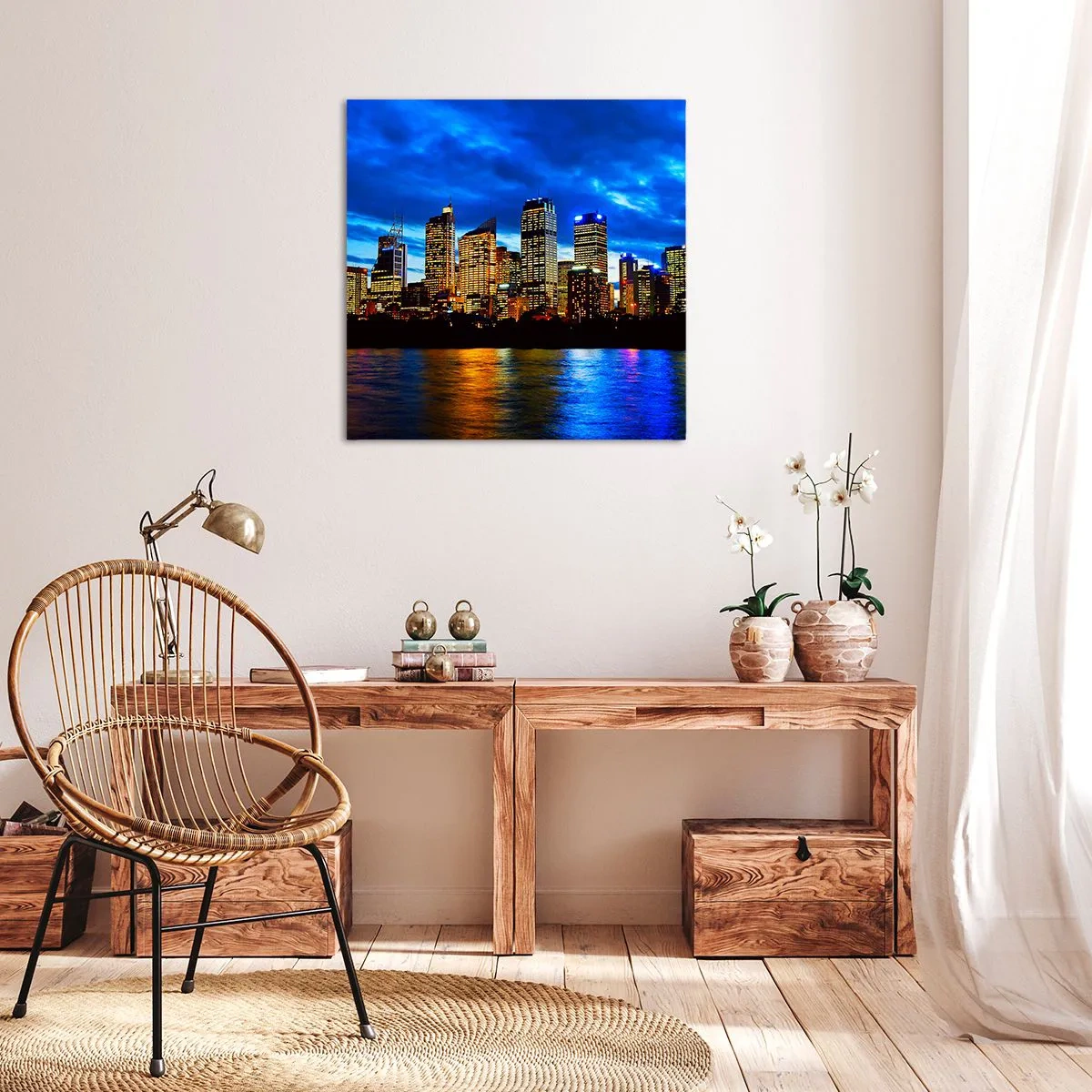 Obraz na plátne - Noc svetiel a farieb - 70x70 cm