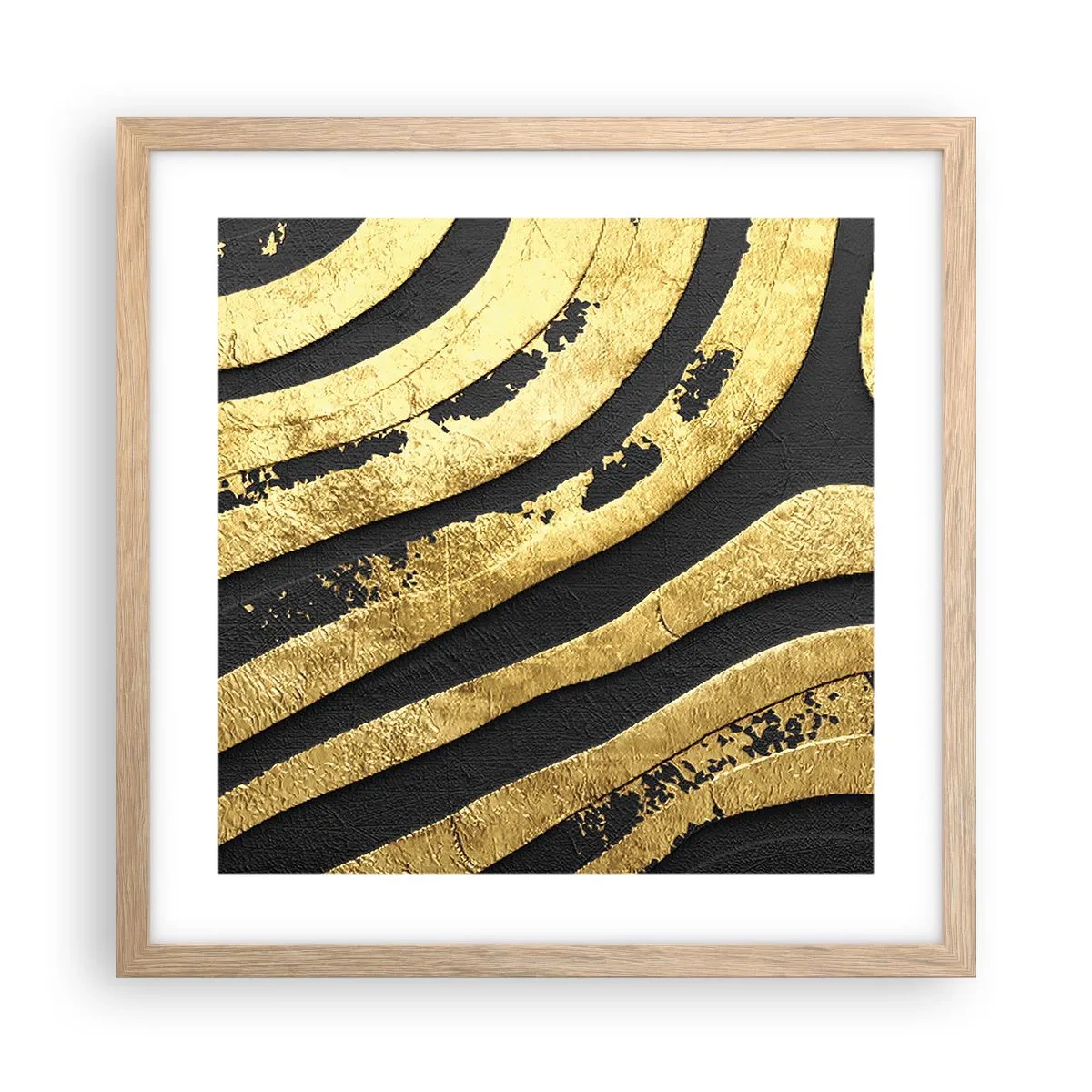 Plagát v ráme zo svetlého duba - Všetko plynie - 40x40 cm