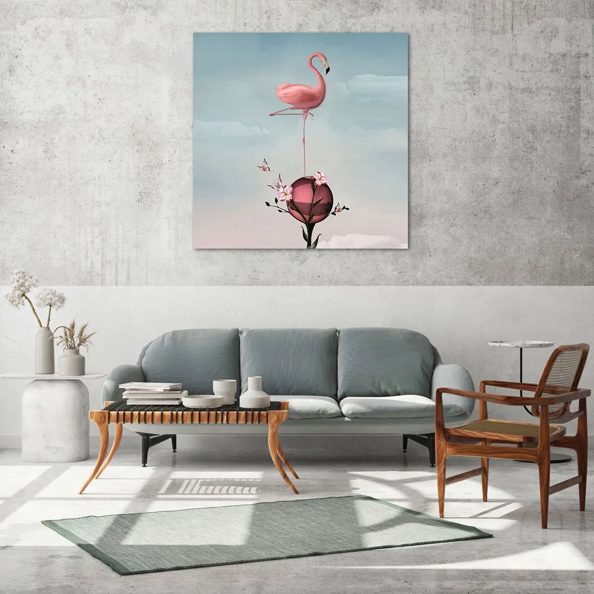 Obraz na skle - Basketbalová alegória - 50x50 cm