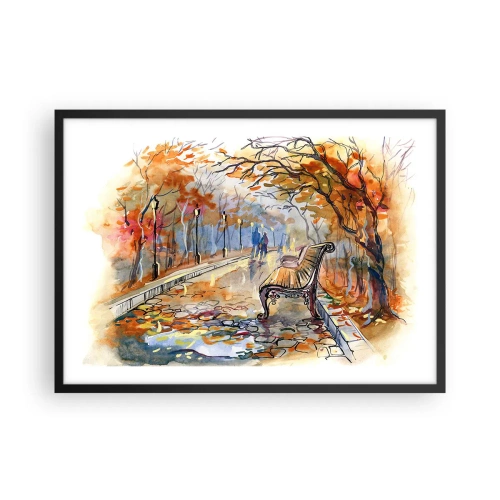 Plagát v čiernom ráme - Spoločne putovať jeseňou - 70x50 cm
