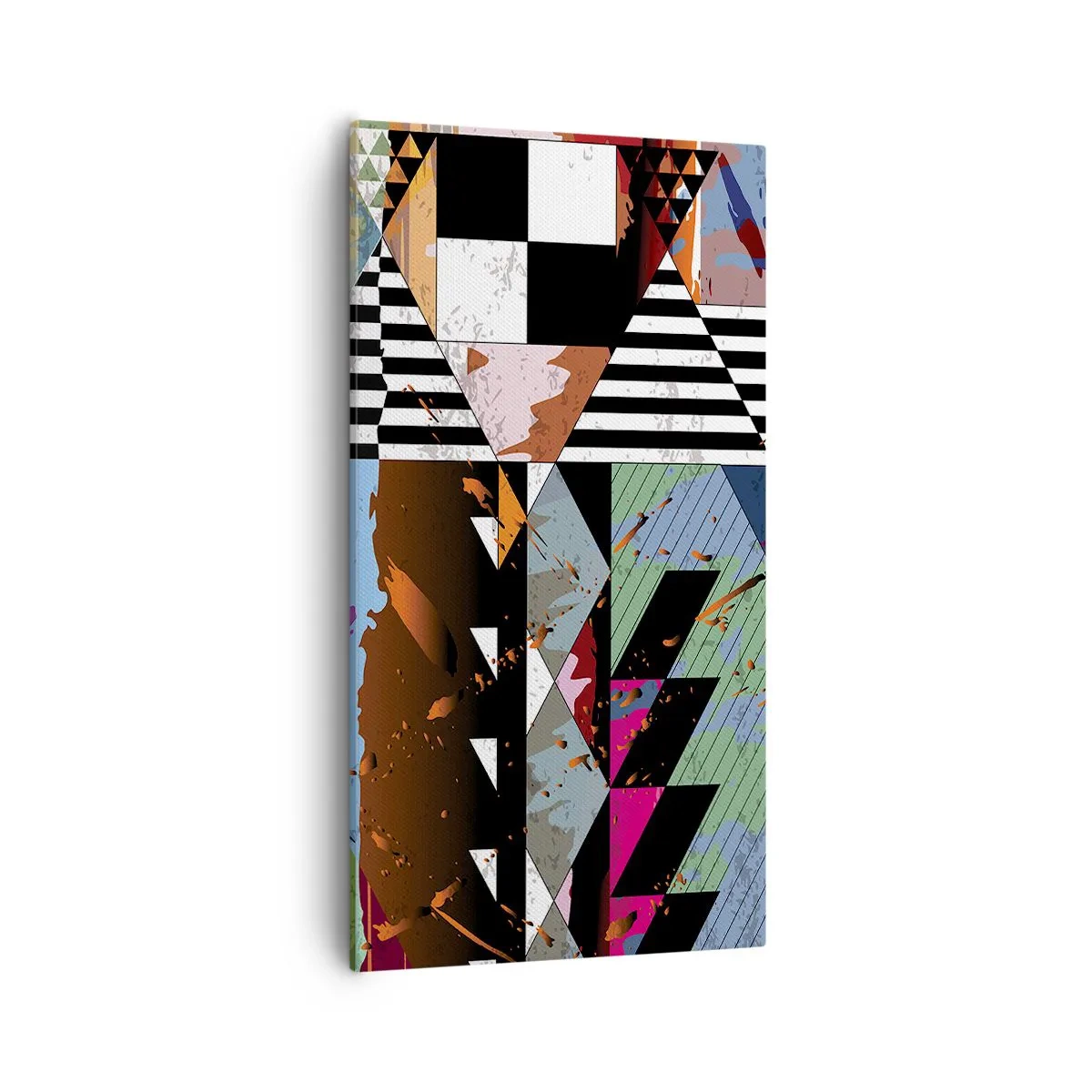 Obraz na plátne - Geometricky a organicky - 55x100 cm