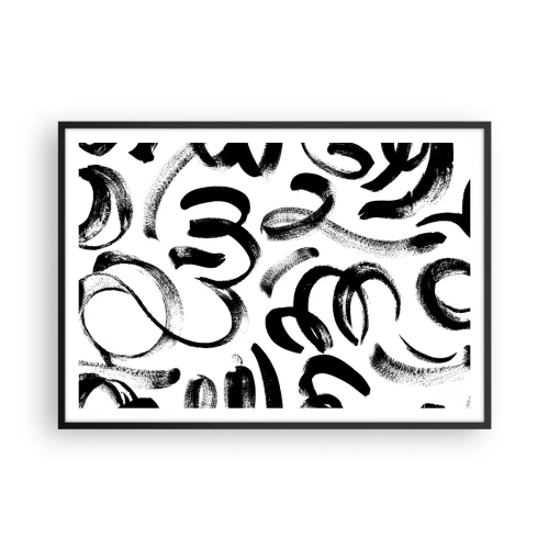 Plagát v čiernom ráme - Čierne na bielom - 100x70 cm