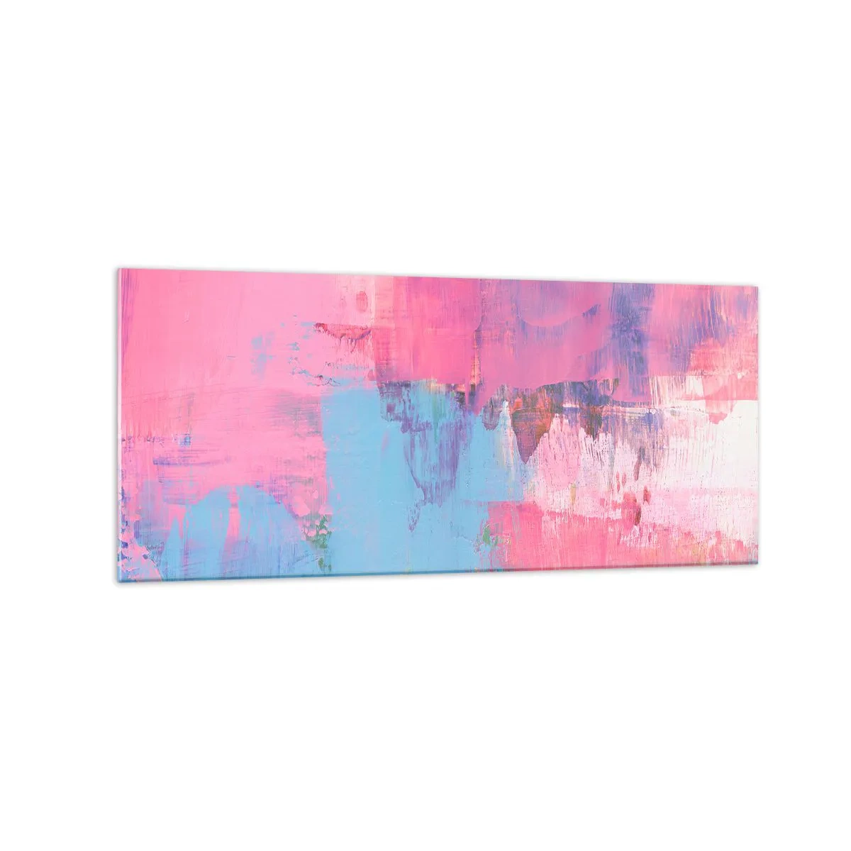 Obraz na skle - Ružová, modrá a štipka svetla - 120x50 cm