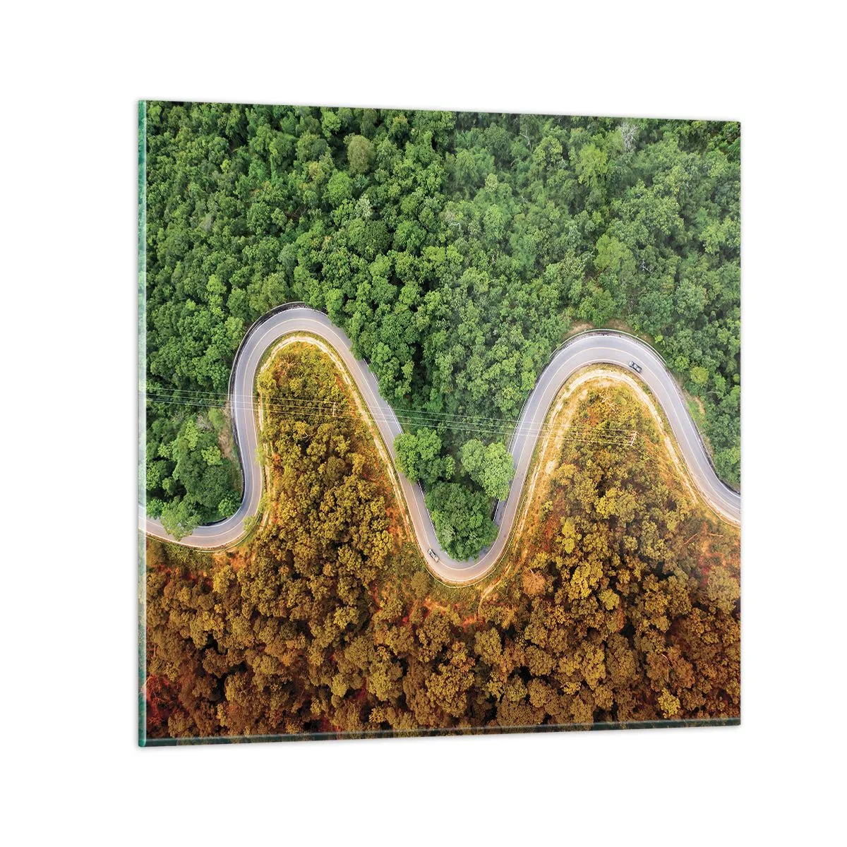 Obraz na skle - Hranice a prelomy - 40x40 cm