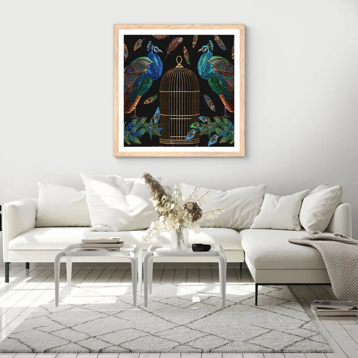 Plagát v ráme zo svetlého duba - V kráľovskom rúchu - 60x60 cm