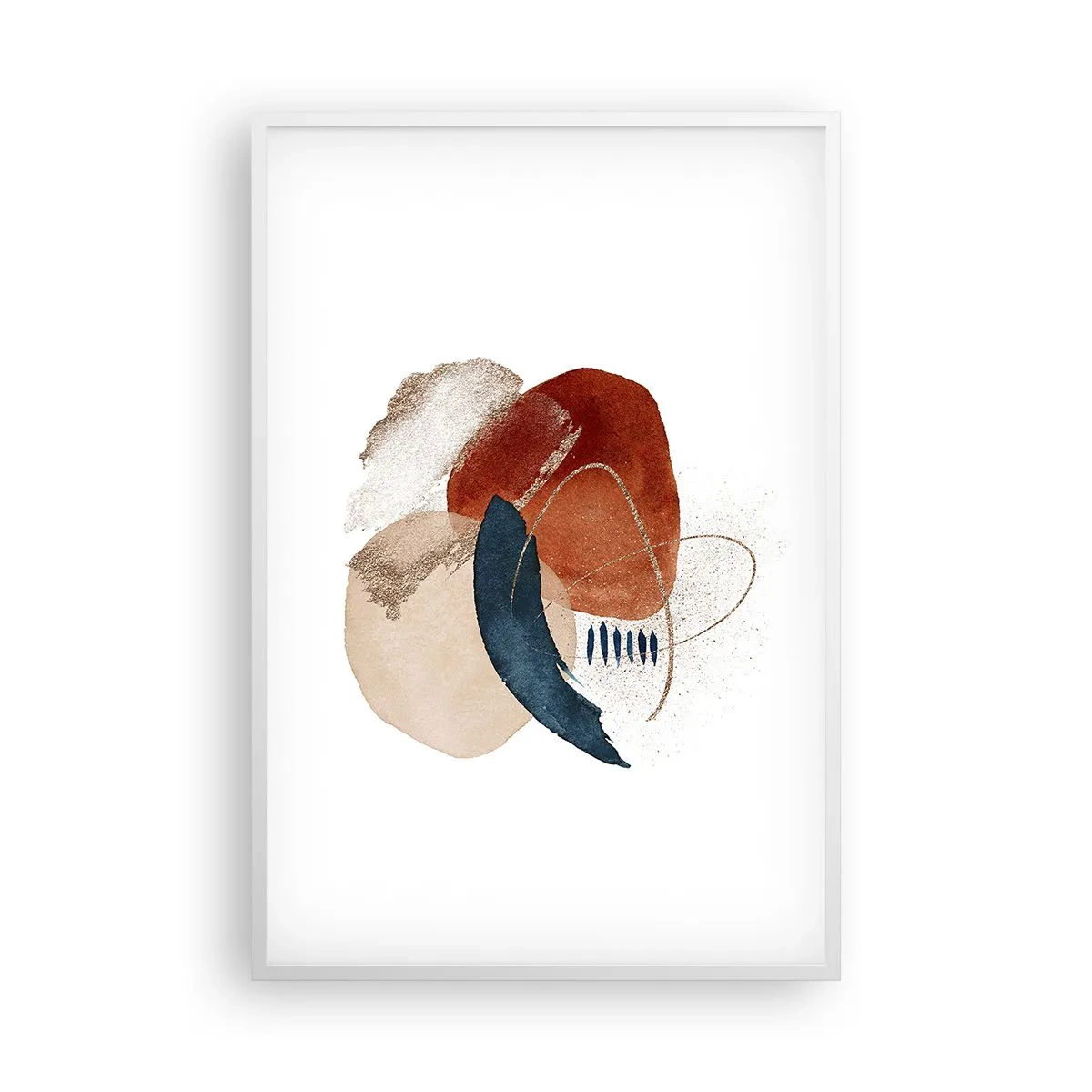 Plagát v bielom ráme - Oválna kompozícia - 61x91 cm