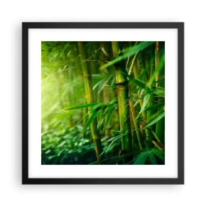 Plagát v čiernom ráme - Poznať samotnú zeleň - 40x40 cm