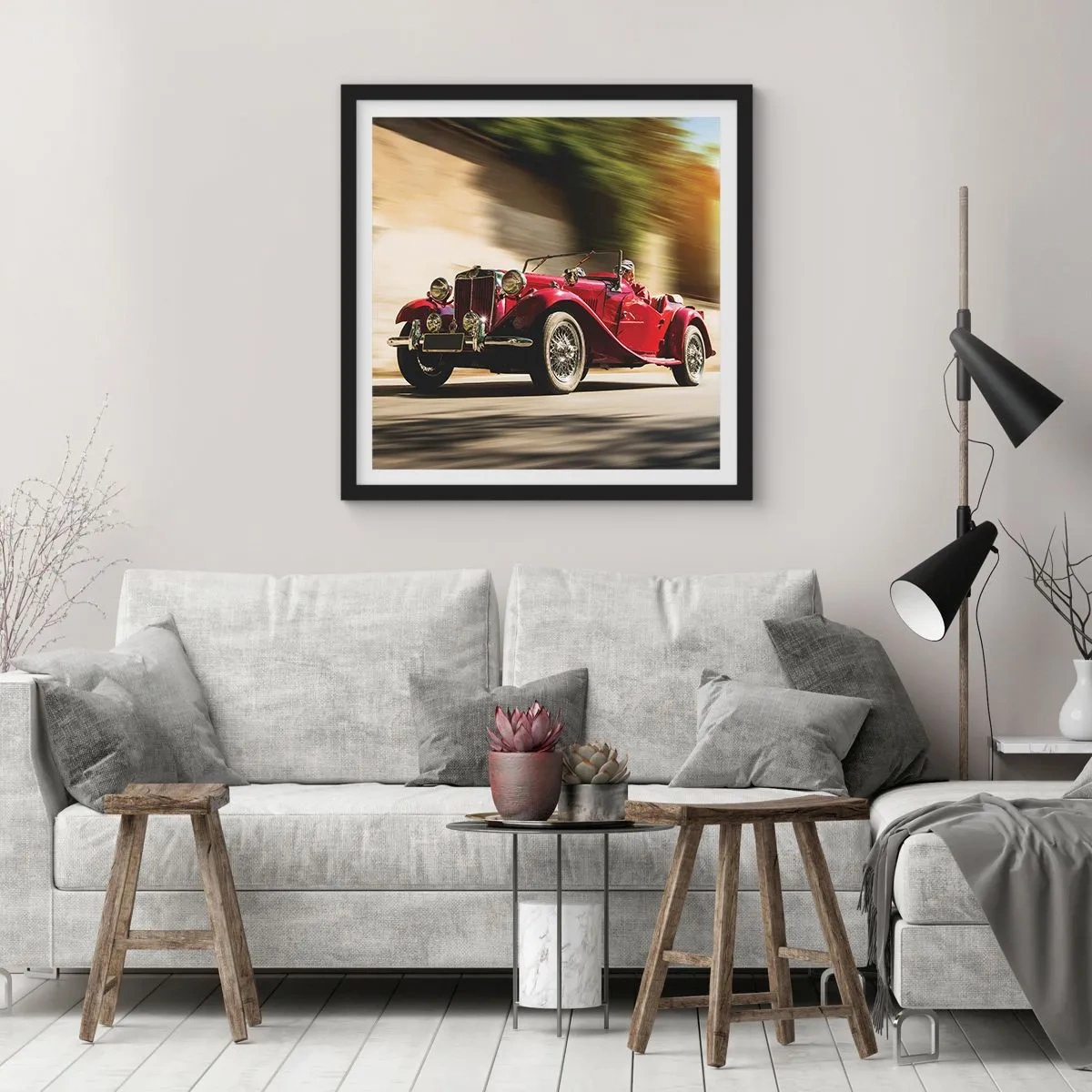 Plagát v čiernom ráme - Krajšia ako Níke Samotrácka - 60x60 cm